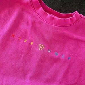 Nike Golf Pink Sweatshirt with Multicolor Logo